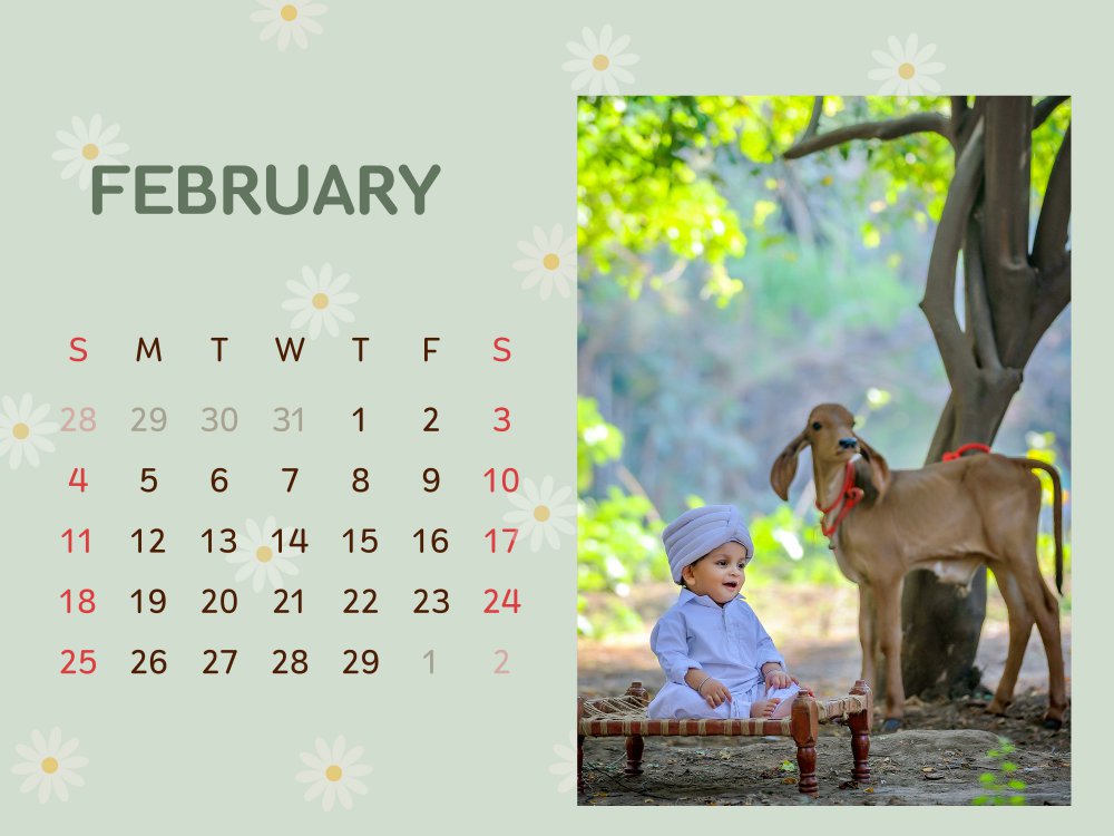 Wooden Frame Calendar 403