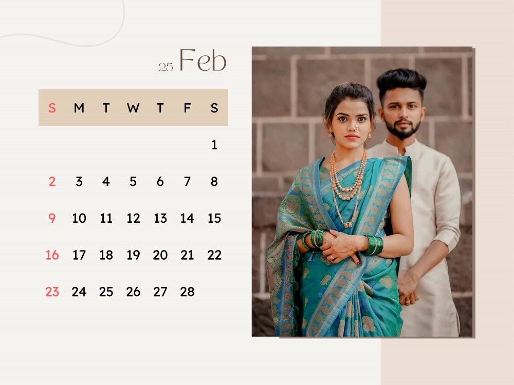 Wooden Frame Calendar 405