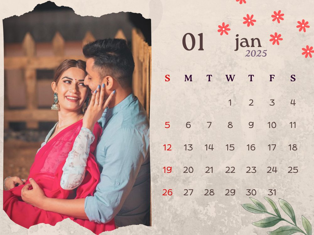 Wooden Frame Calendar 407